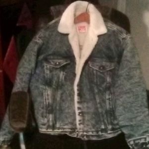 Levi's denim Sherpa lined coat